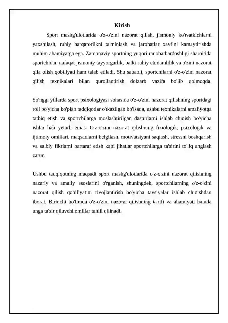 Sport mashqlarida o'z-o'zini nazorat qilish texnikalari 3
