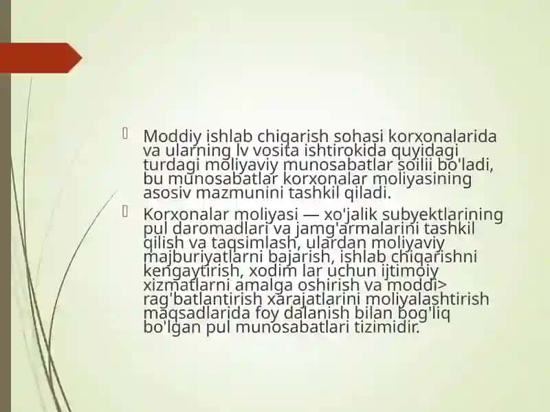 Karxonaning moliyaviy manbalari va ularning tasnifi 3