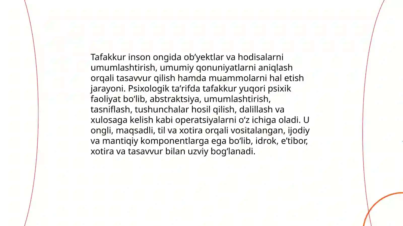Tafakkur borasidagi psixologik nazariyalar 3