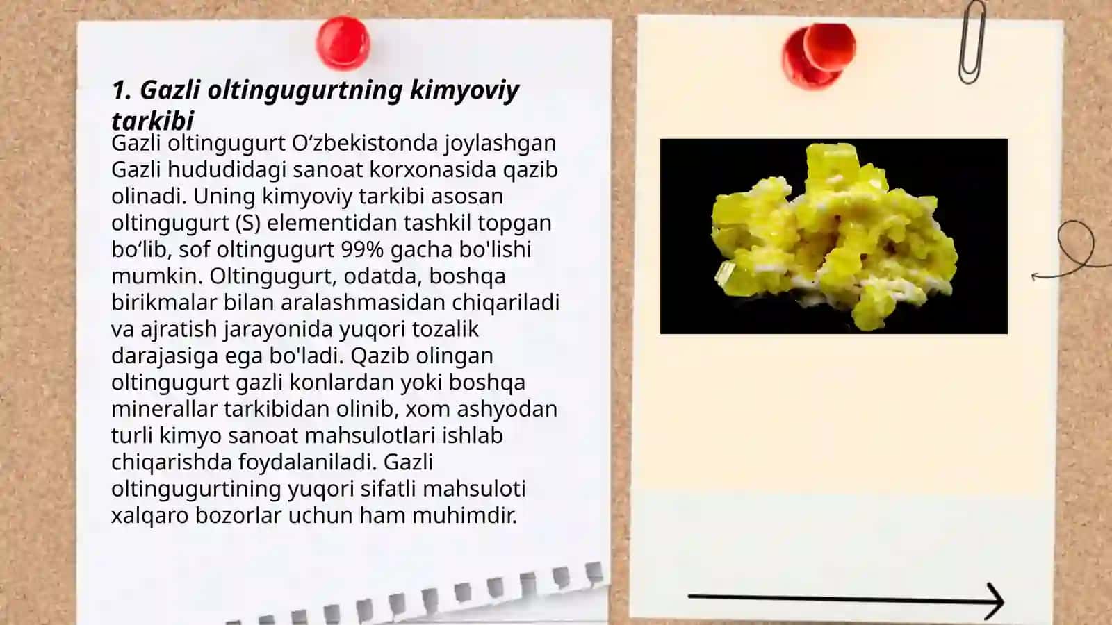 Gazli oltingugurt va boshqa oltingugurtli xom ashyolar 3