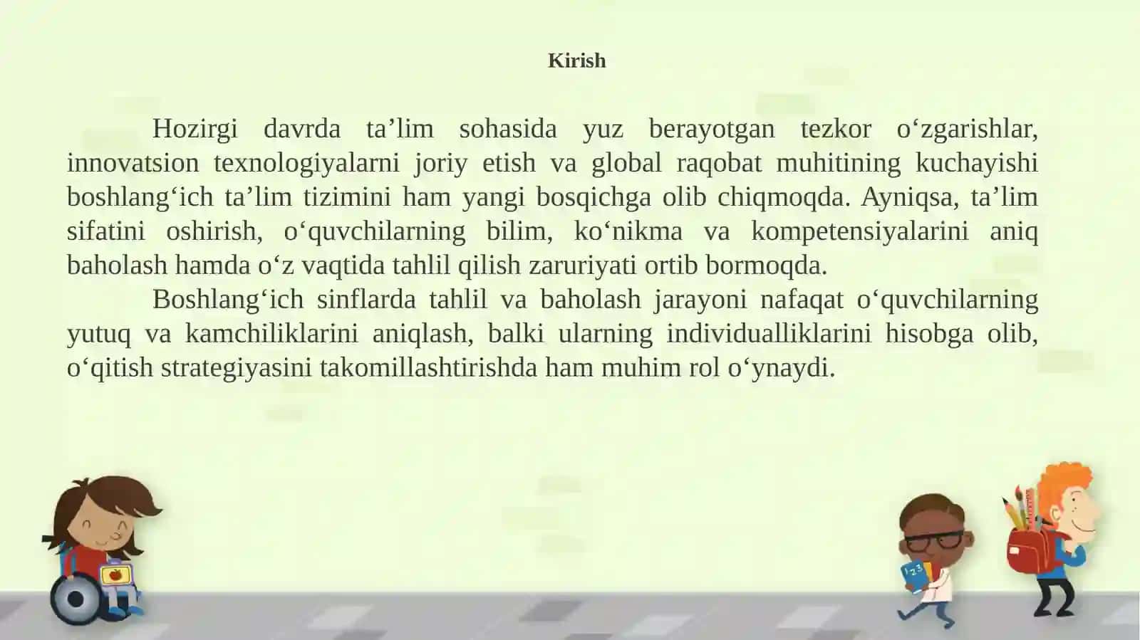 Boshlang‘ich ta’limda tahlil va baholash usullari: zamonaviy tendensiyalar va muammolar 3