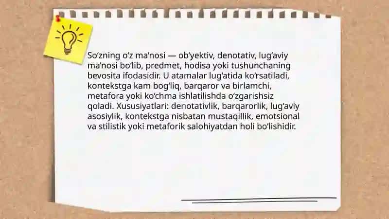 So‘zning o‘z va ko‘chma ma‘nosi 3