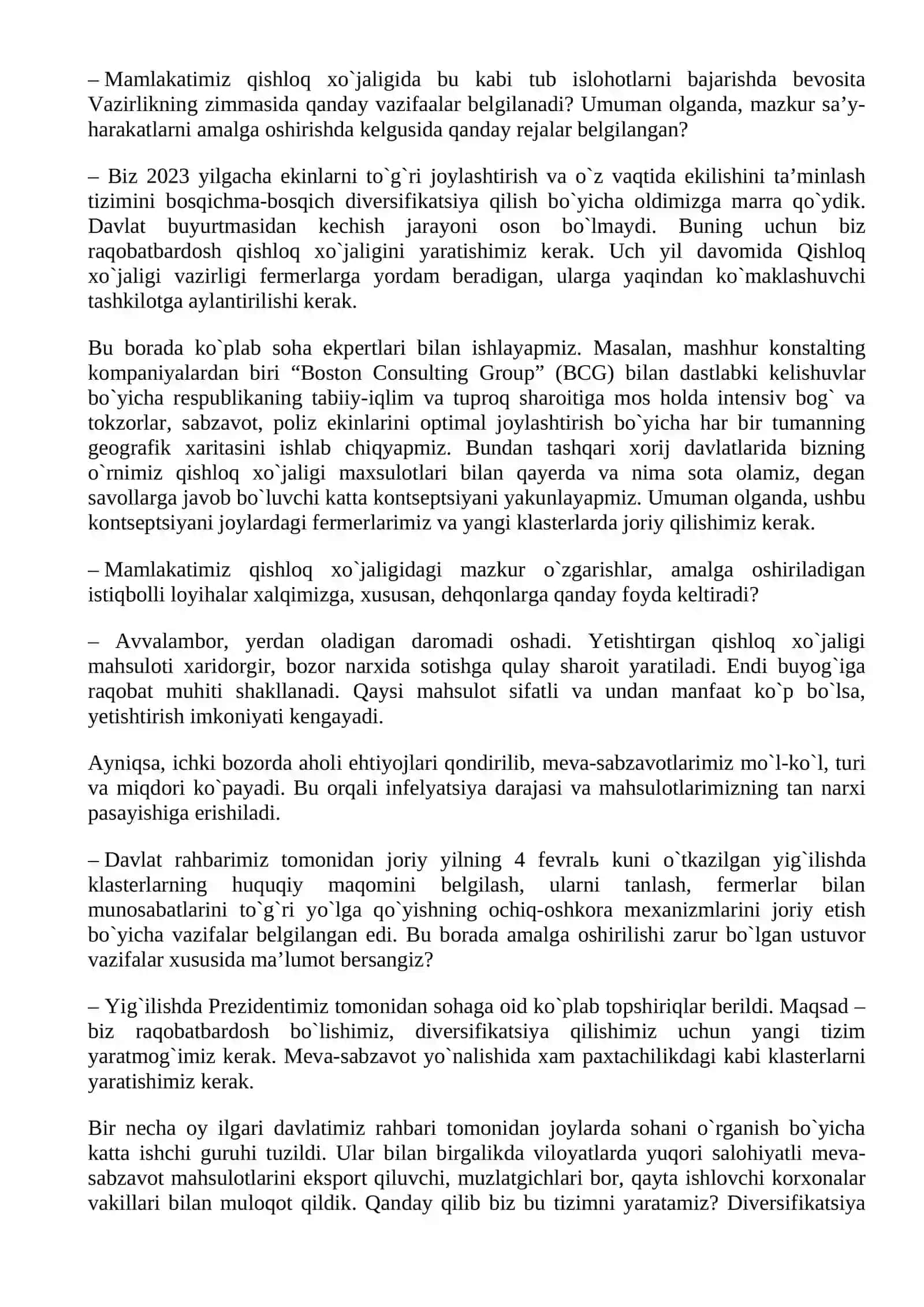 QISHLOQ XO`JALIGI VA SAOAT SOHASILAGI O`ZGARISHLAR 3