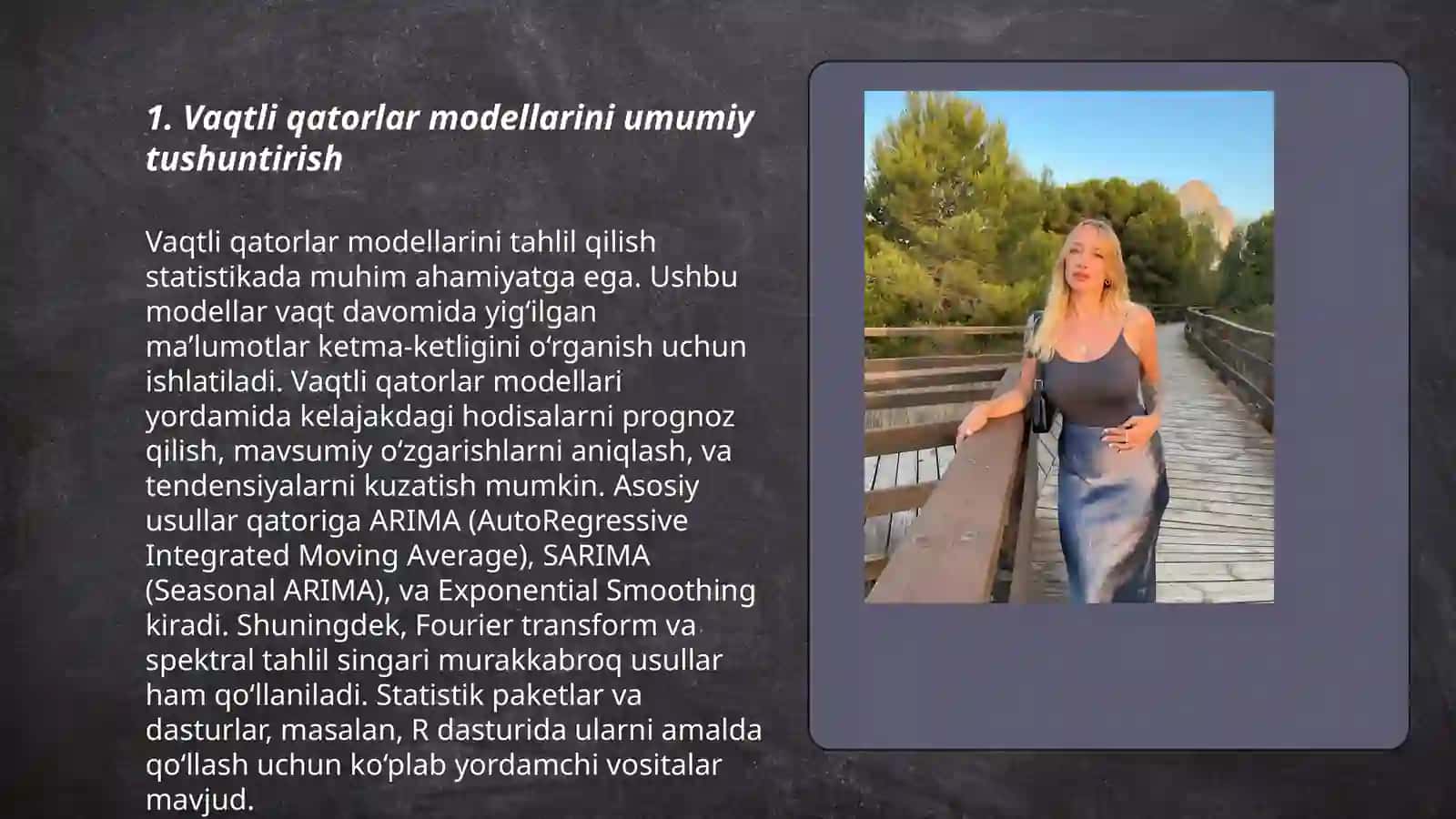 Vaqtli qatorlar additiv va multiplikativ modellarni tuzish. Tendensiyani yo’qotish usullari 3