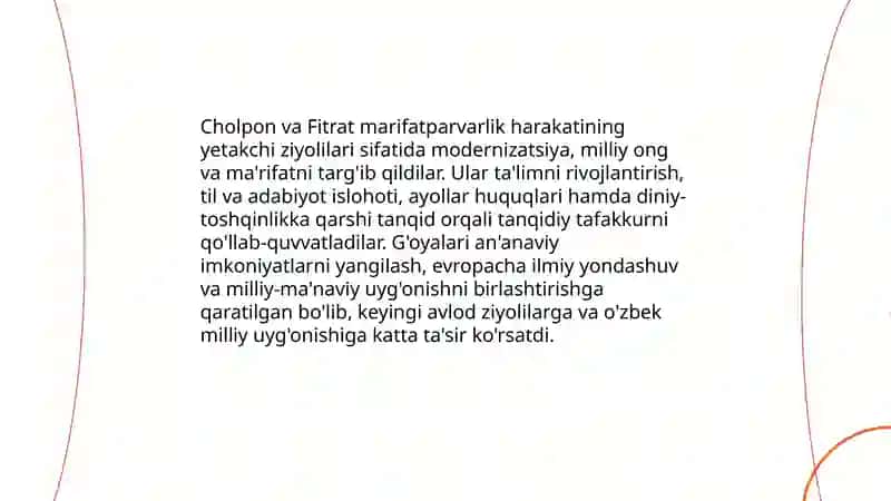 Cholpon va Fitrat Marifatparvarlik Harakati 3