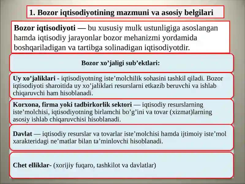 Bozor iqtisodiyoti va uni vujudga kelishi 3