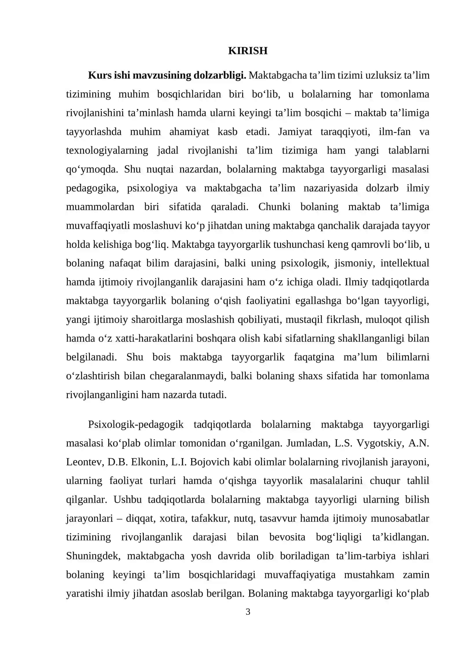 Maktabga tayyorgarlikka ta’sir etuvchi asosiy omillar 3