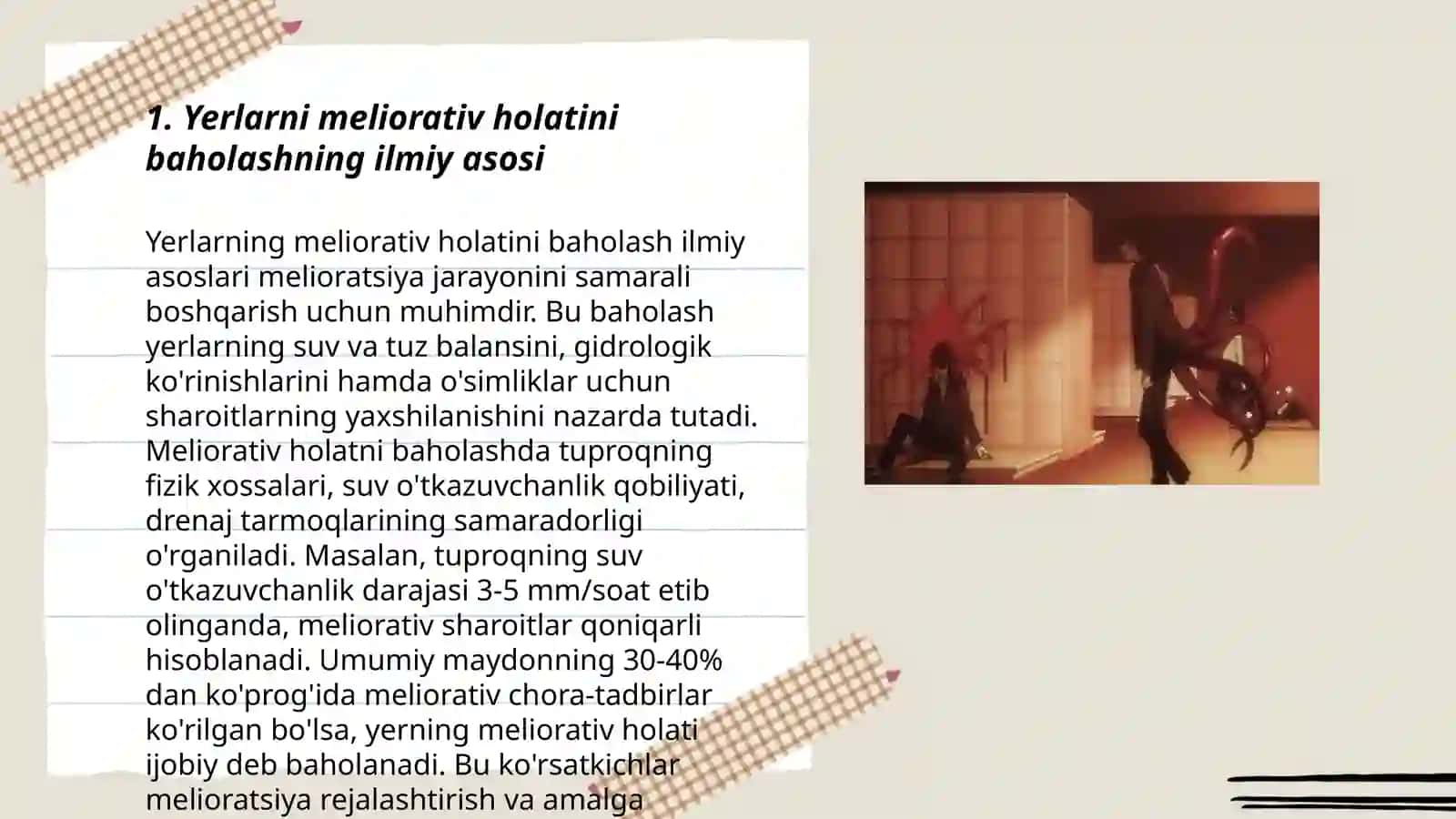 Yerlarni meliorativ holatini baholash usullari o'rganish 3