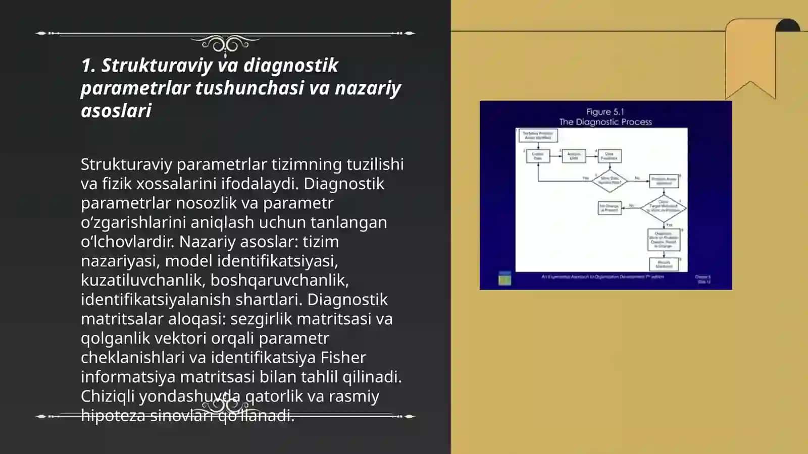 Strukturaviy va diagnostik parametrlarning diagnostik matrits aloqalari 3