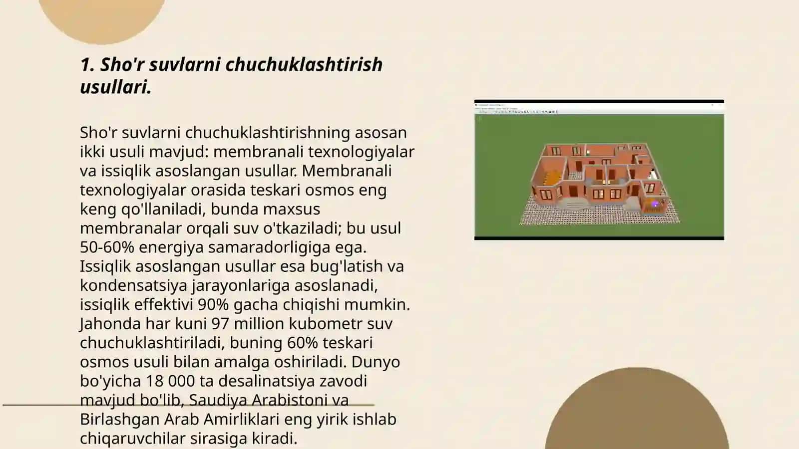Sho'r suvlarni chuchuklashtirish usullari 3