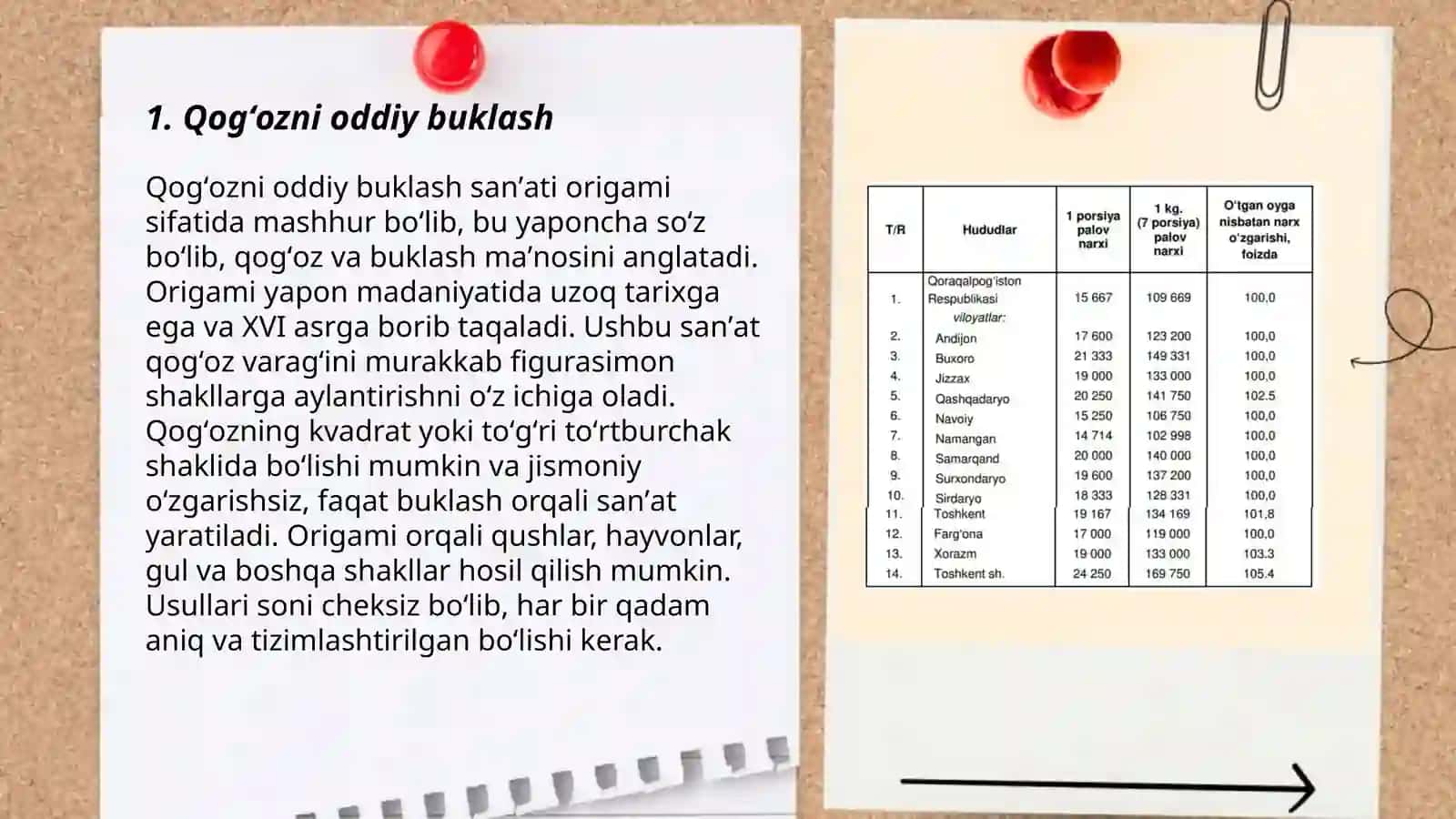 Qogʻozga ishlov berish usullari. Qogʻozni buklash usullari 3