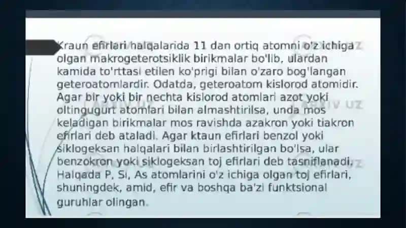 Kraun efirlar – dori vositalari sifatida 3