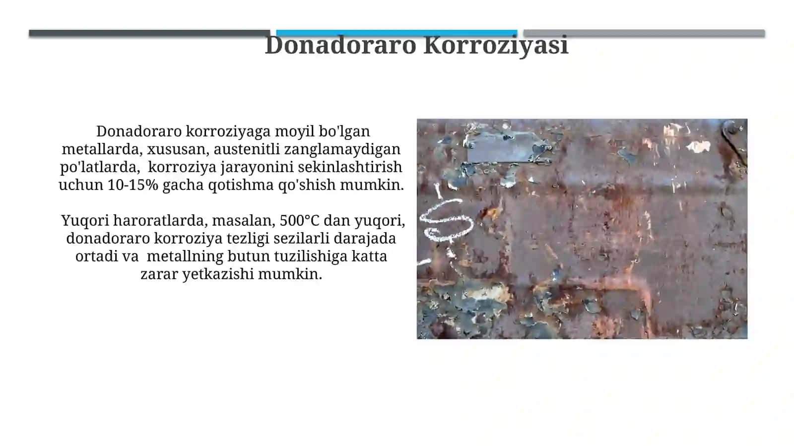 Donadoraro Korroziyasi 3