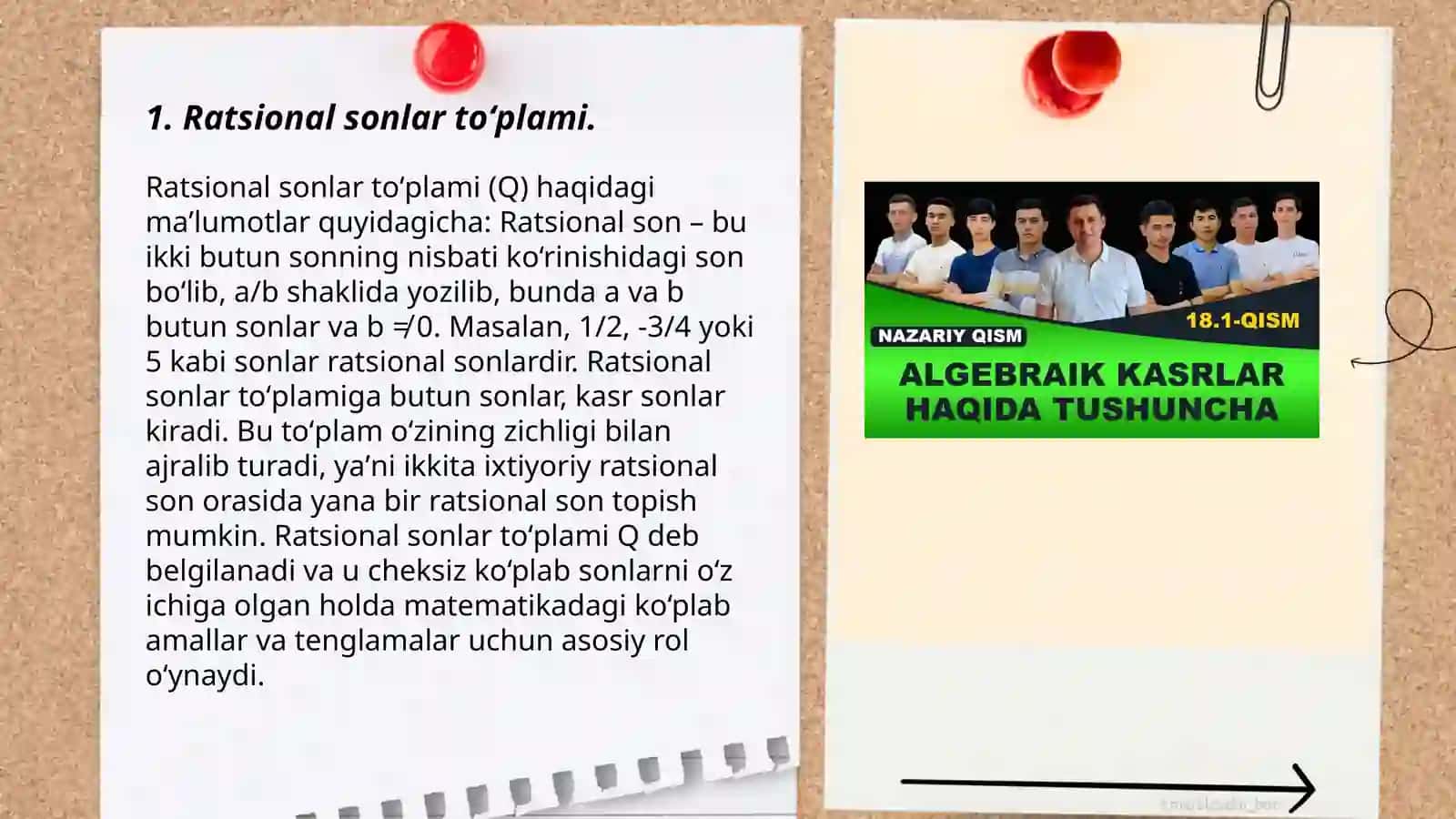 Ratsional sonlar ustida amallar bajarish 3