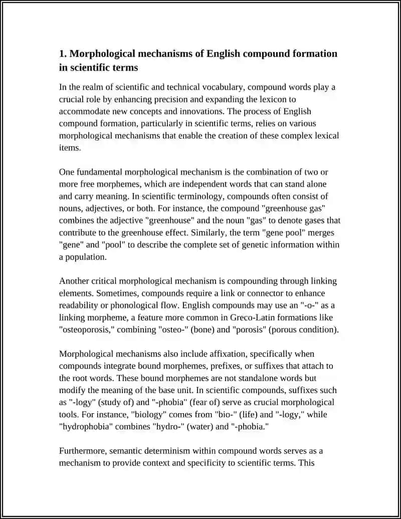 THE ROLE OF COMPOUND WORDS IN SCIENTIFIC AND TECHNICAL VOCABULARY 3