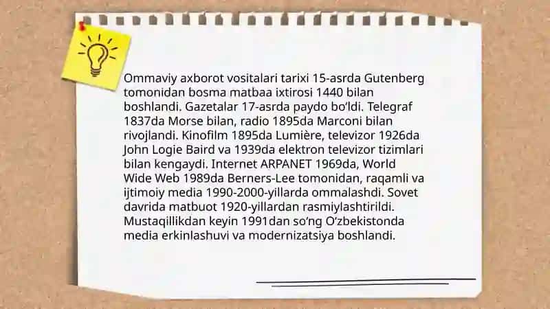 Ommaviy axborot vositalari tarixi 3