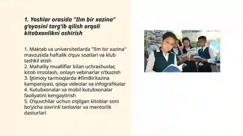 "Ilm bir xazina", "Har bir sahifada ming bir durdona" 3
