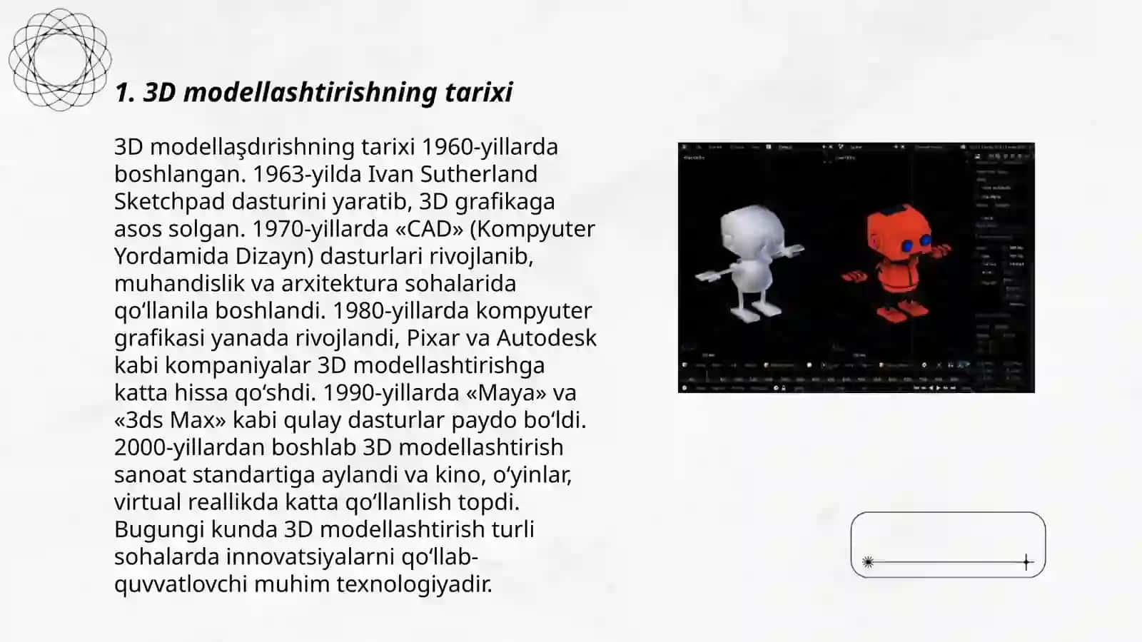 3D modellashtirishning asosiy tushunchalari 3