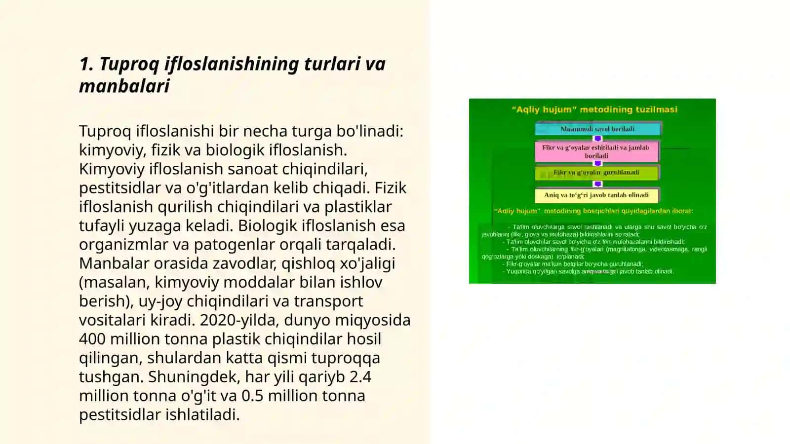 Tuproq qoplami ifloslangan hududlarning biologik faolligini o'rganish va tahlil qilish 3
