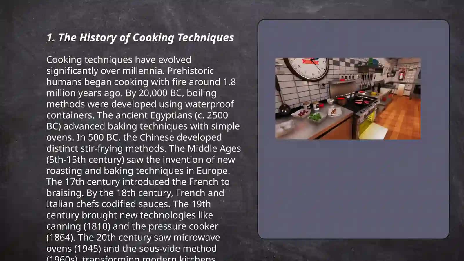 Exploring the work of cooking 3