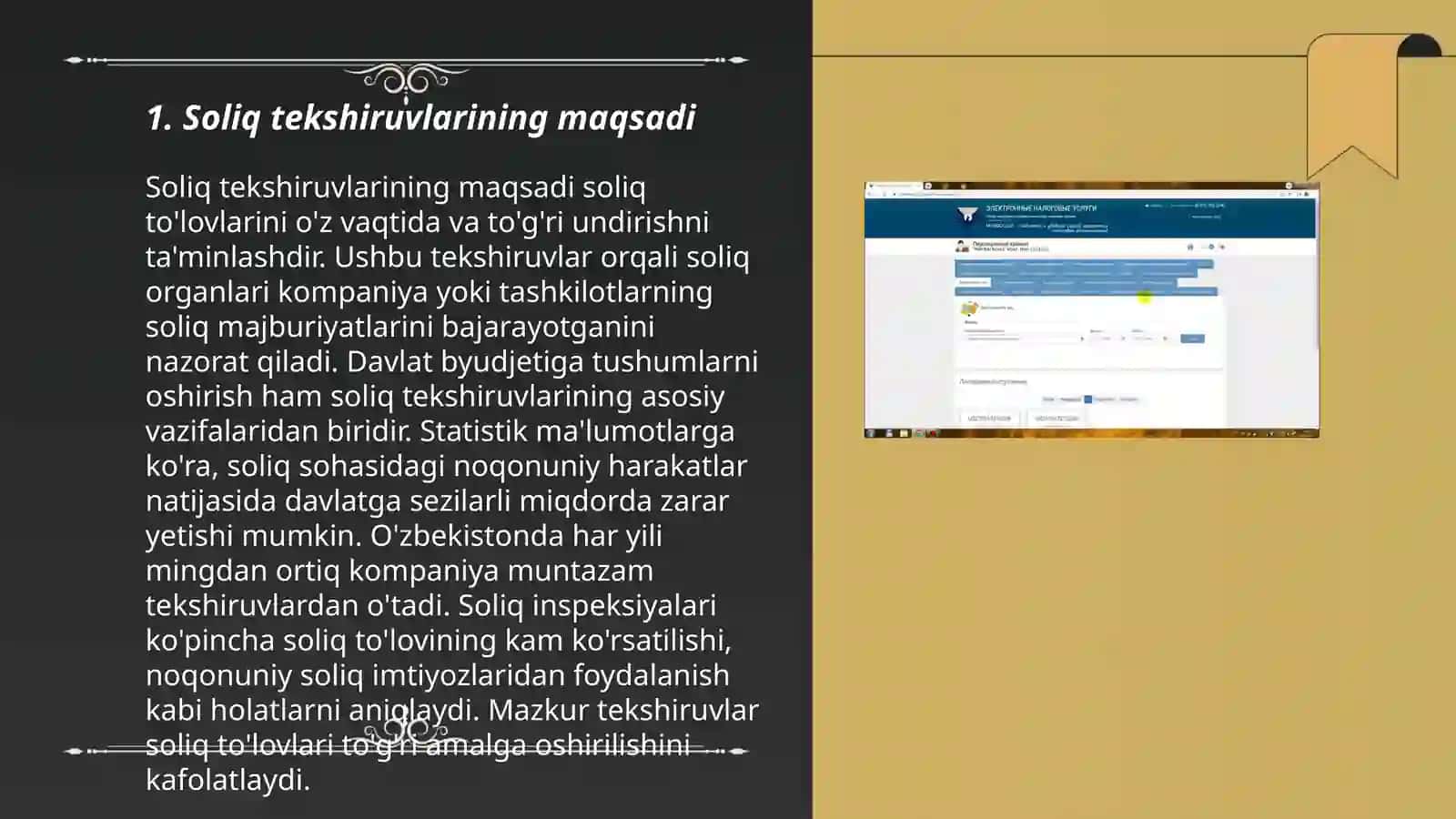 Soliq tekshiruvlarini oʻtkazish tartibi 3