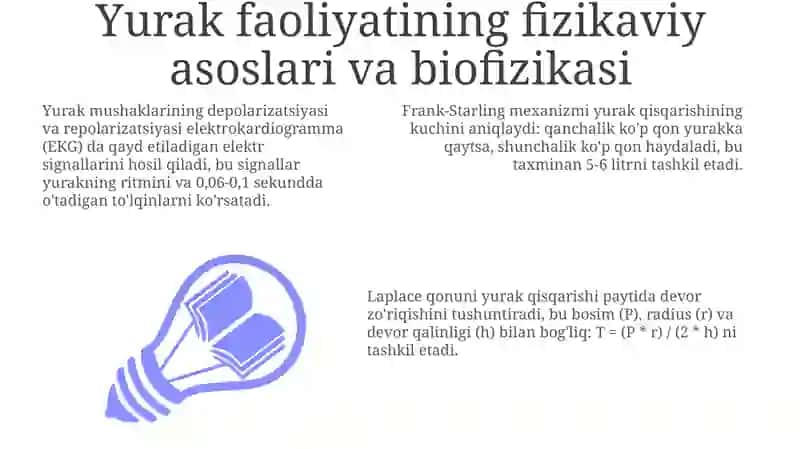 Yurak faoliyatining fizikaviy asoslari va biofizikasi 3