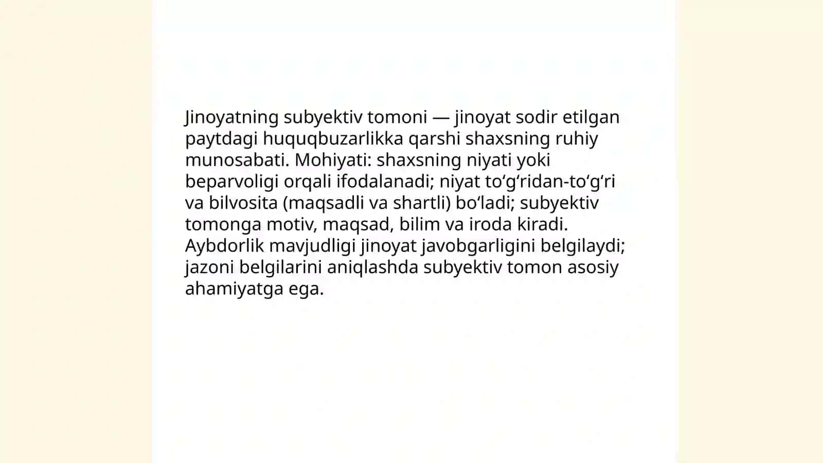 Jinoyatning subyektiv tomoni 3