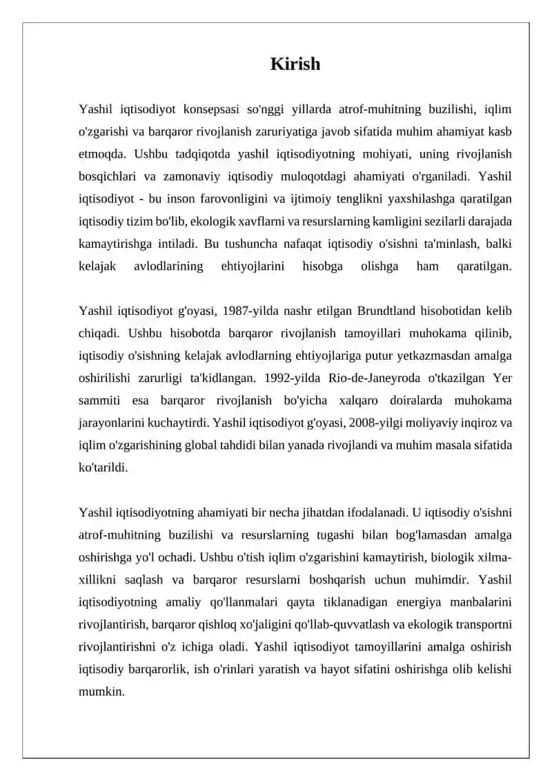 Yashil iqtisodiyotning tarixiy rivojlanishi 3
