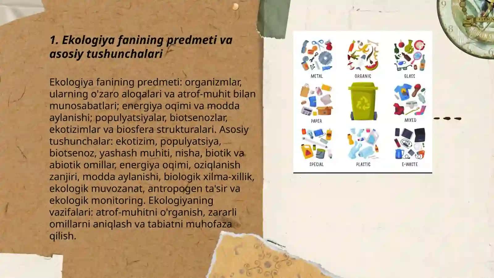Ekologiya fani va uning vazifalari, bo`limlari 3