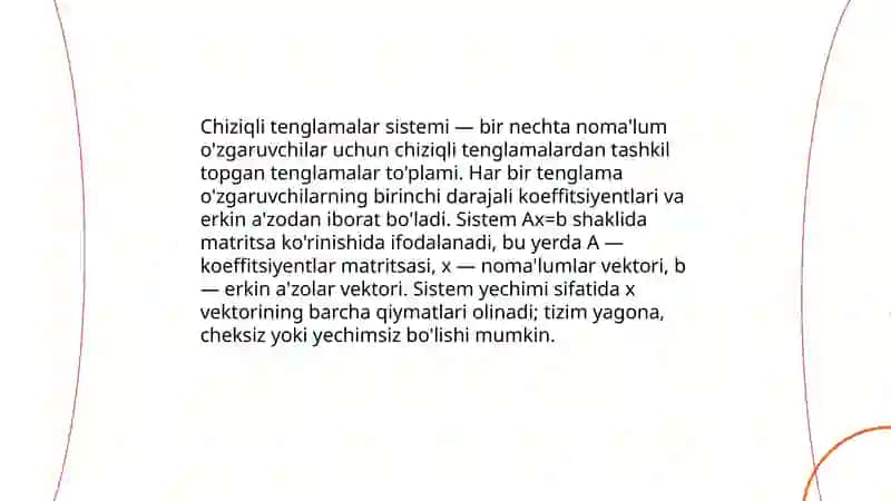 Chiziqli tenglamalar sistemasi 3