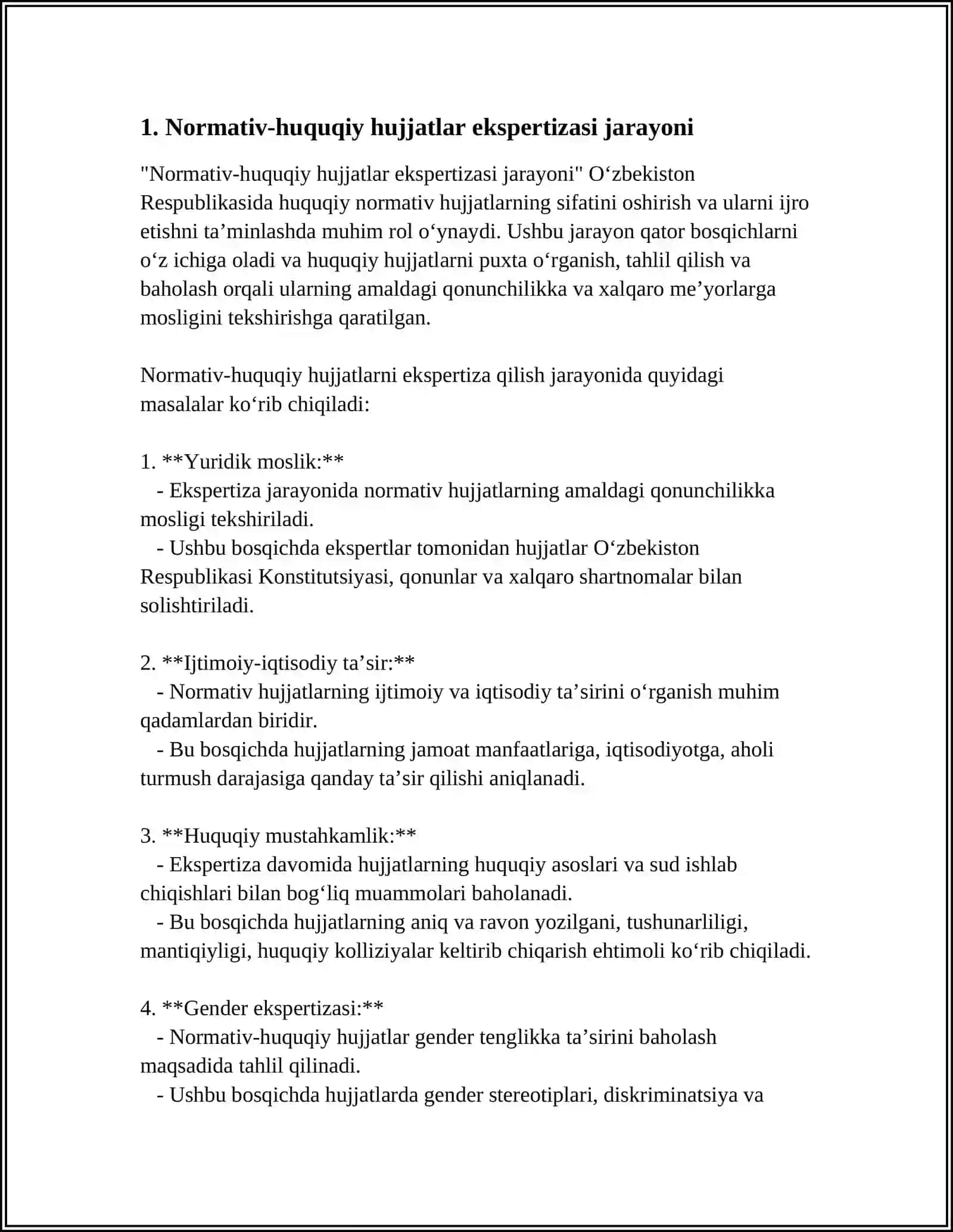Normativ-huquqiy hujjatlar ekspertizasi 3