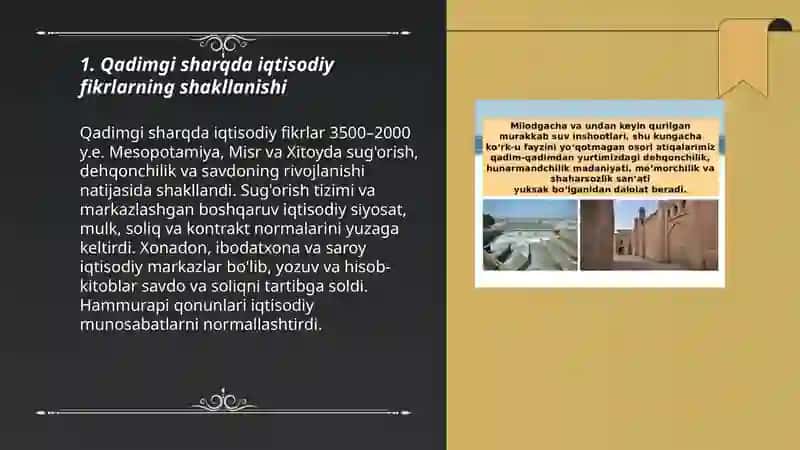 Qadimgi sharqdagi iqtisodiy qarashlar 3
