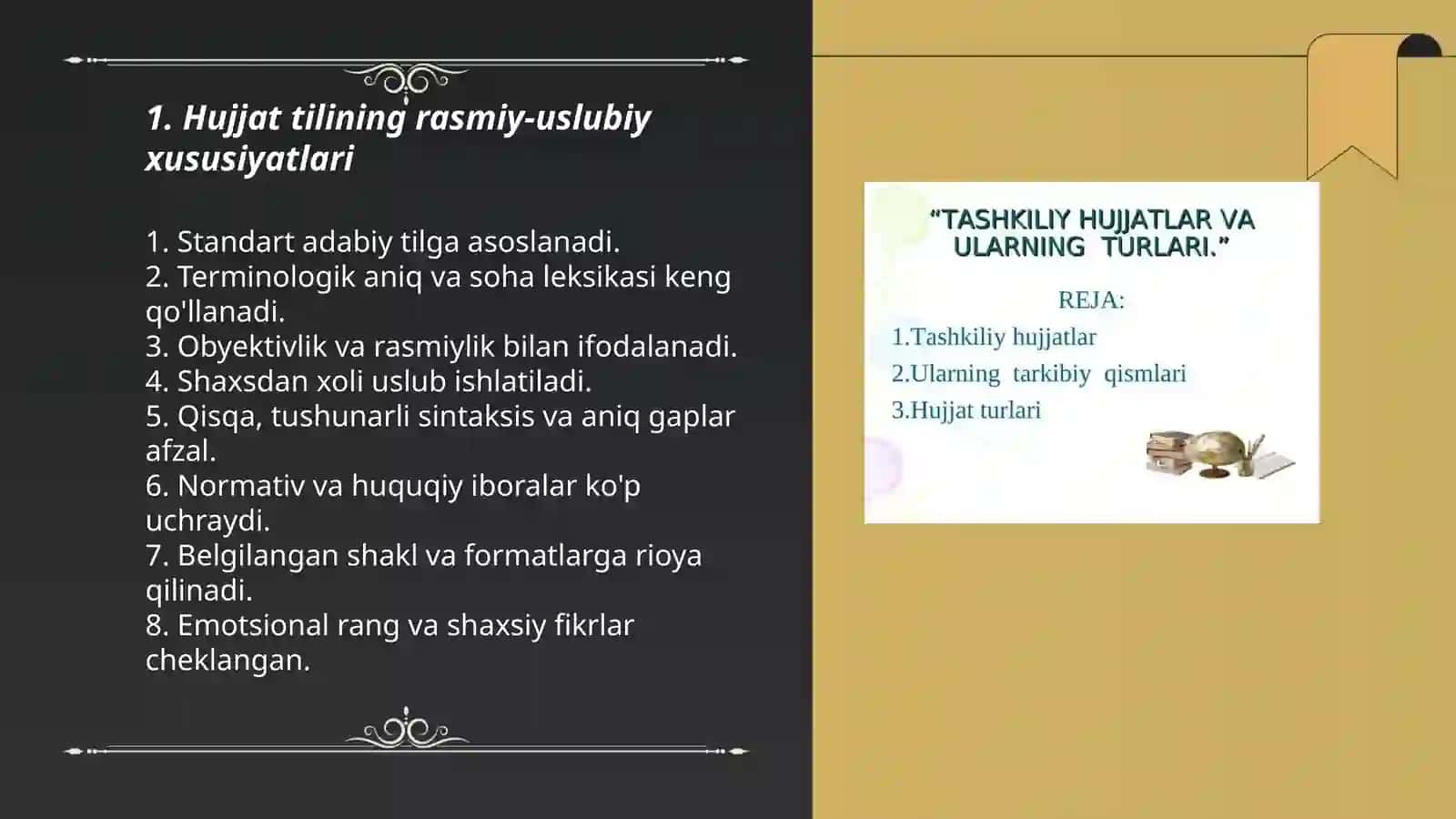 Hujjat tili va uslublari 3