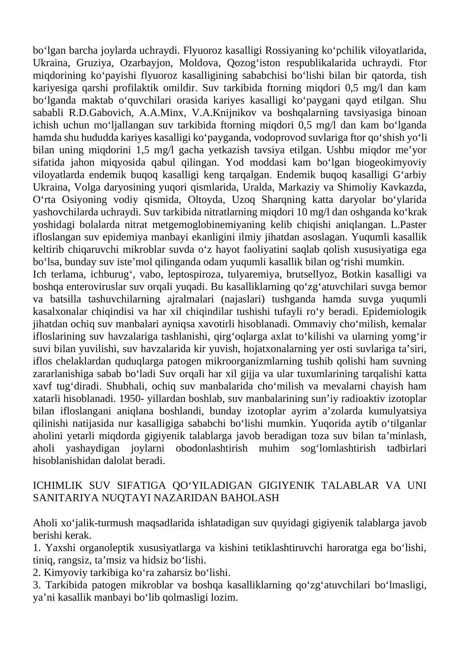 Suv salomatligi 3