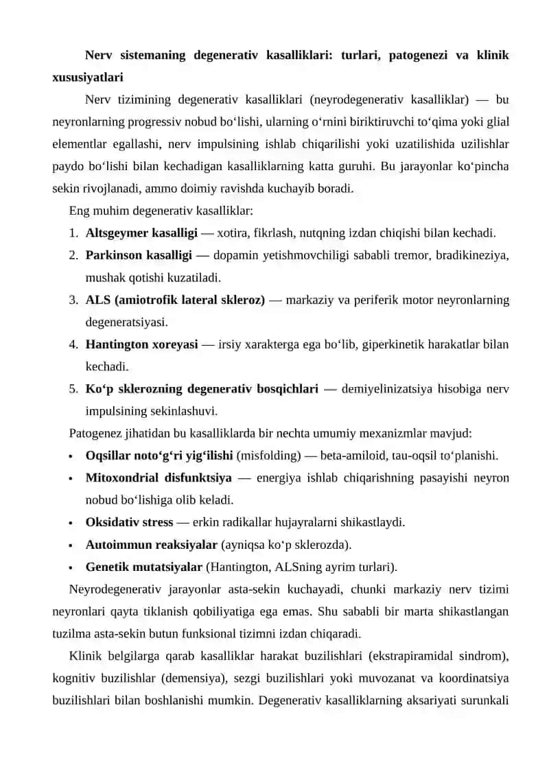 Nerv sistemaning degenerativ kasalliklari 3