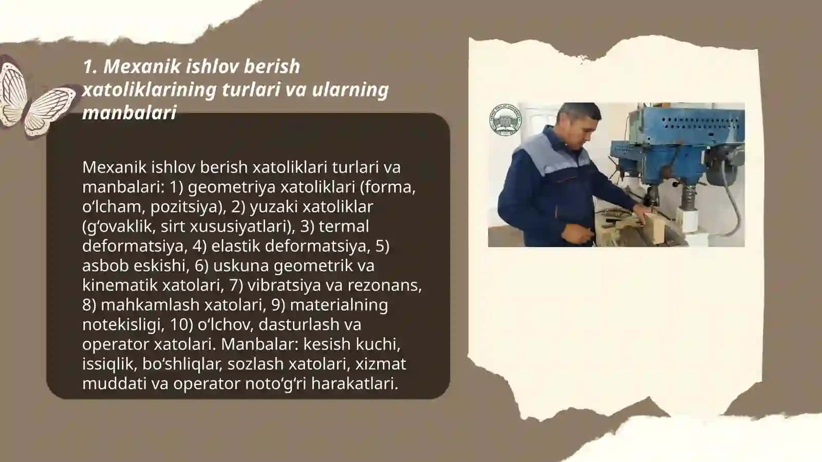 Mexanik ishlov berish xatoliklarni va ularni hisoblash usullari 3