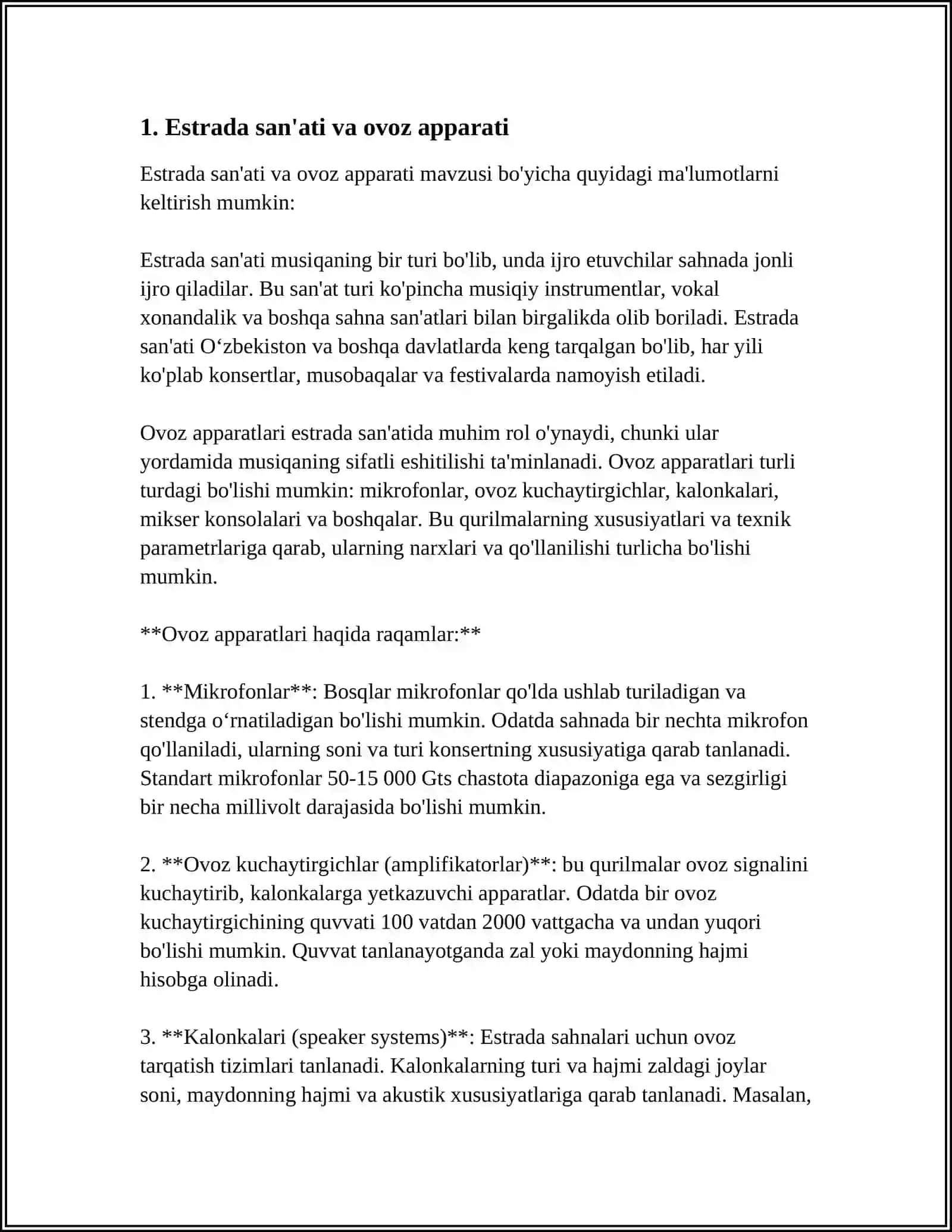 ESTRADA XONANDASIDA OVOZ APPARATI TAYANCHI 3