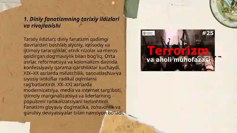 Diniy fanatizm, ekstremizm, fundamentalizm terorizimning tarixi va ularning tahdidi 3
