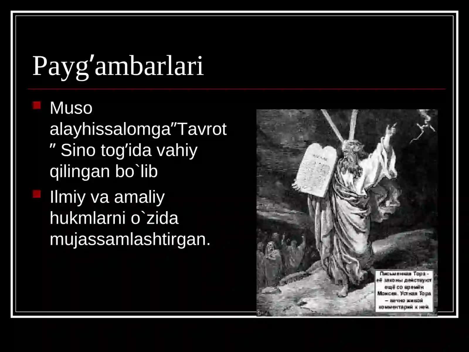 Tavrot va tavlud yaxudiylik dinining muqaddas manbaalari 3