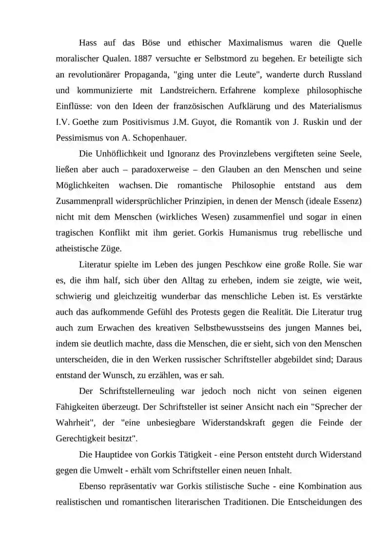 Lebensweg und Schaffen von M Gorki 3