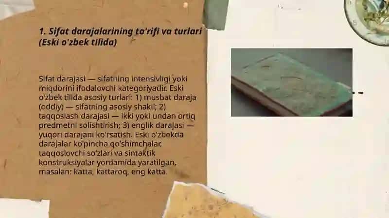 Eski o'zbek tilida sifat darajalari 3
