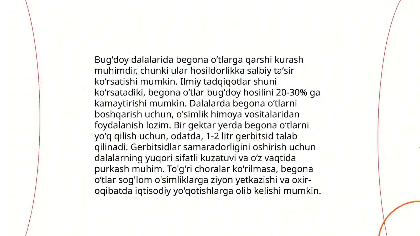 Bugʻdoy dalalarida oʻsadigan begona oʻtlar va ularga qarshi kurash choralari 3