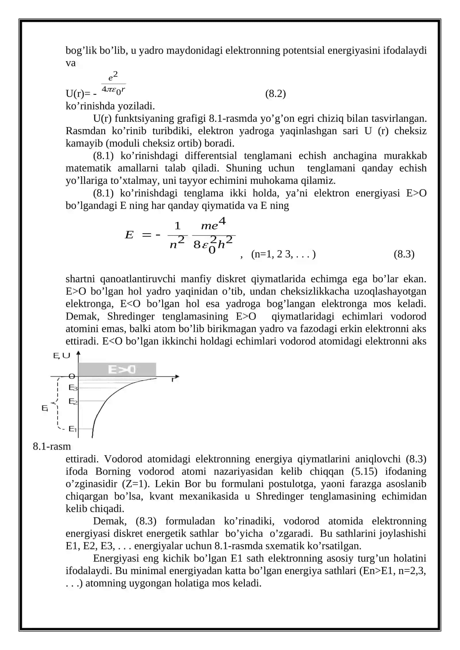 Vodorod аtomining kvant nazariysi 3