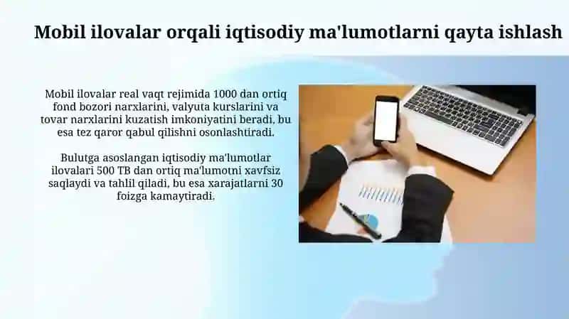 Mobil ilovalar orqali iqtisodiy ma'lumotlarni qayta ishlash 3