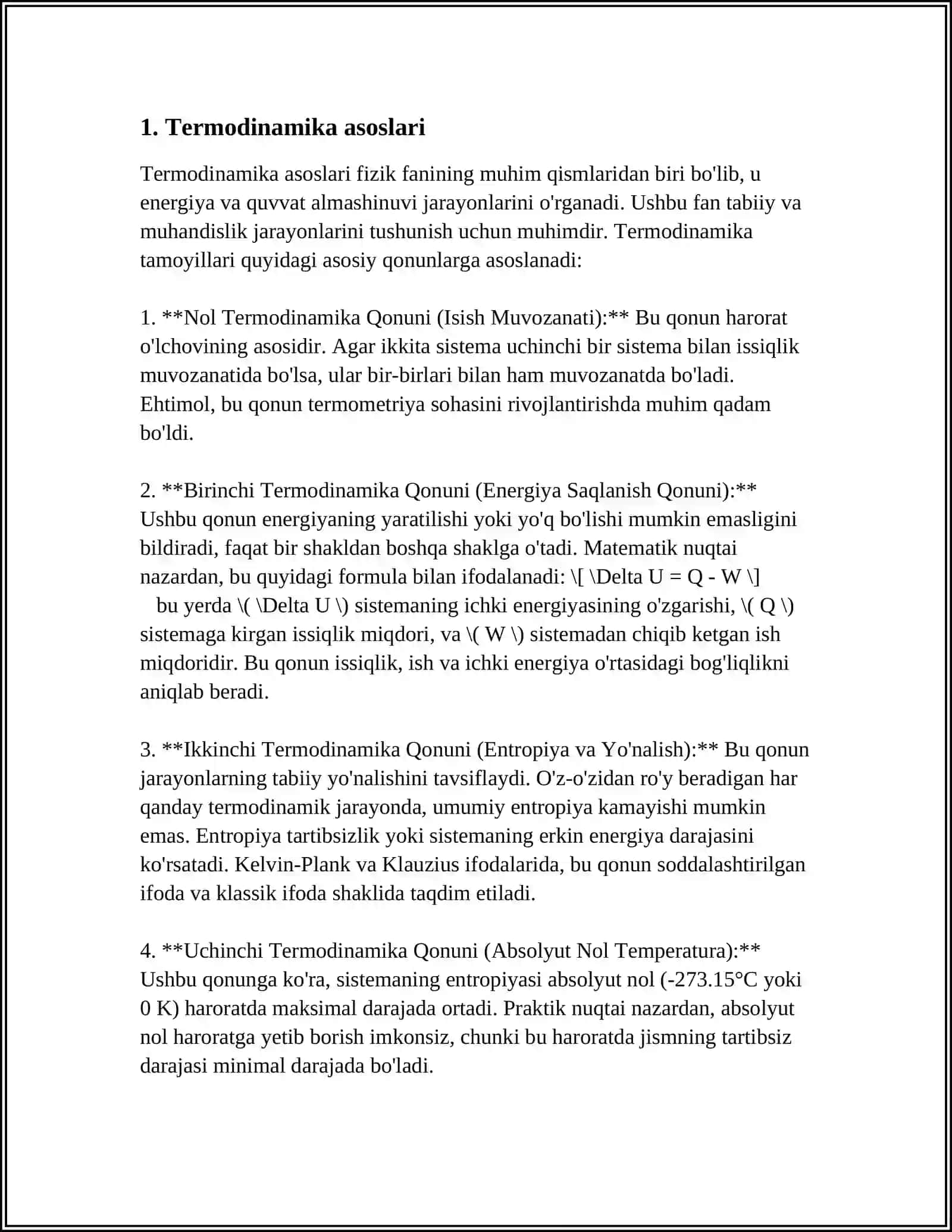 Kochish xodisalari dippoziya issiqlik otkazuvchang qovushqoqlik 3