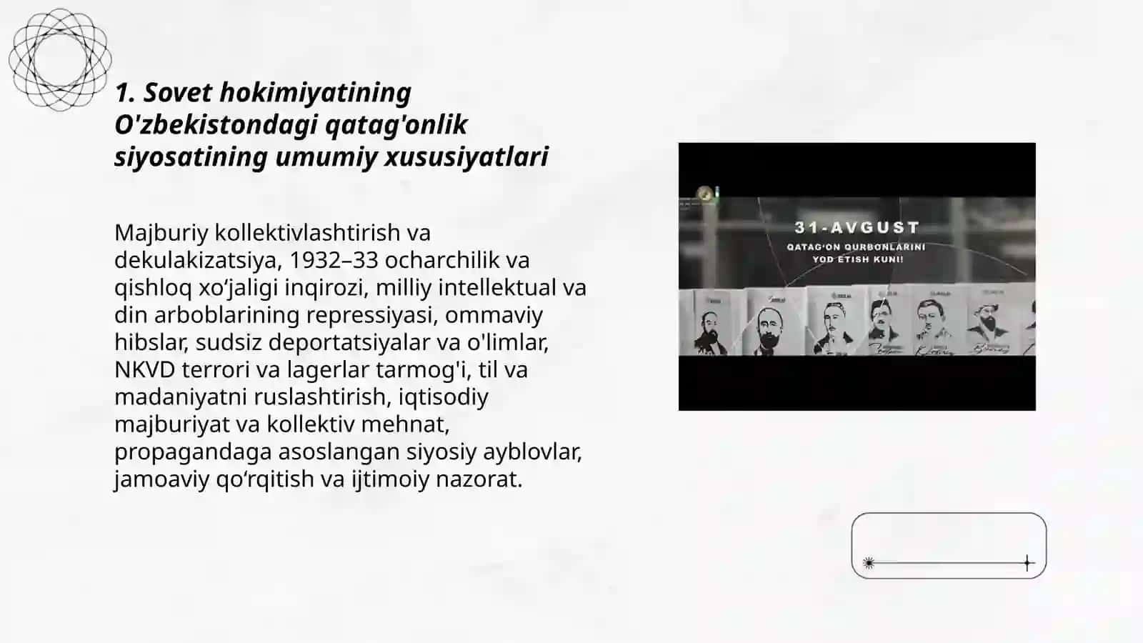 Sovet hokimiyatining O'zbekistondagi qatag'onlik siyosati 3