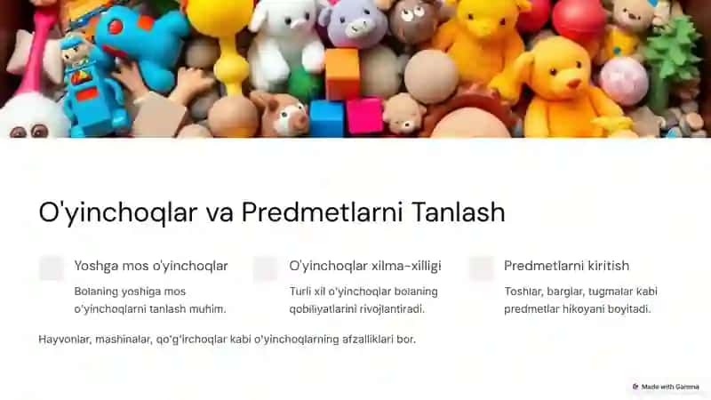 O'yinchoqlar va Predmetlar Yordamida Hikoya Qilish San'ati 3