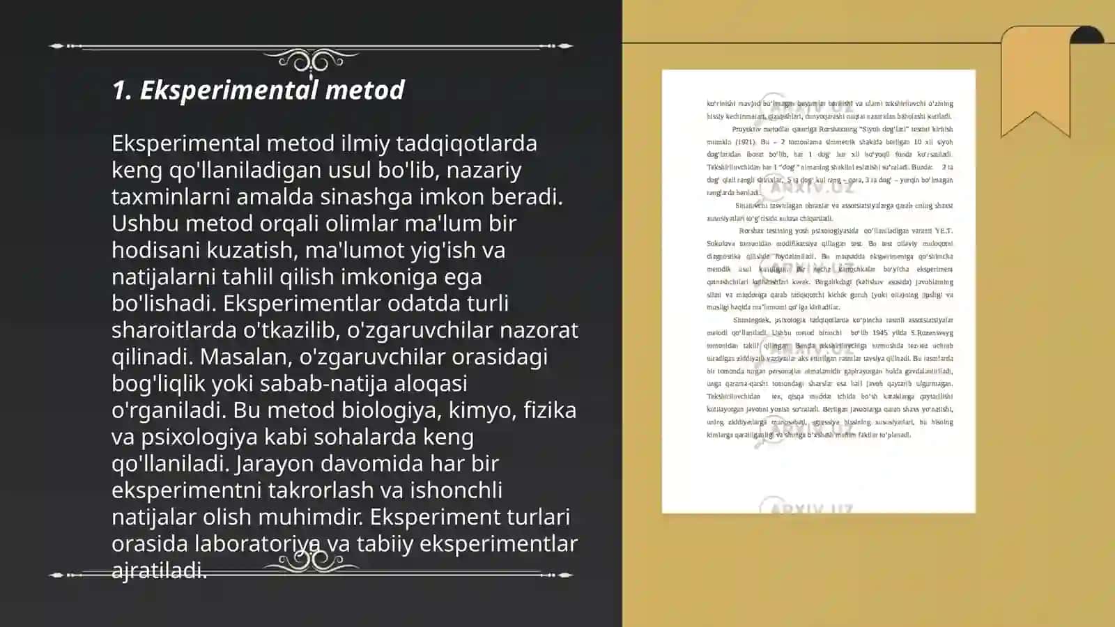 Psixologiya fanining tadqiqot metodlari 3