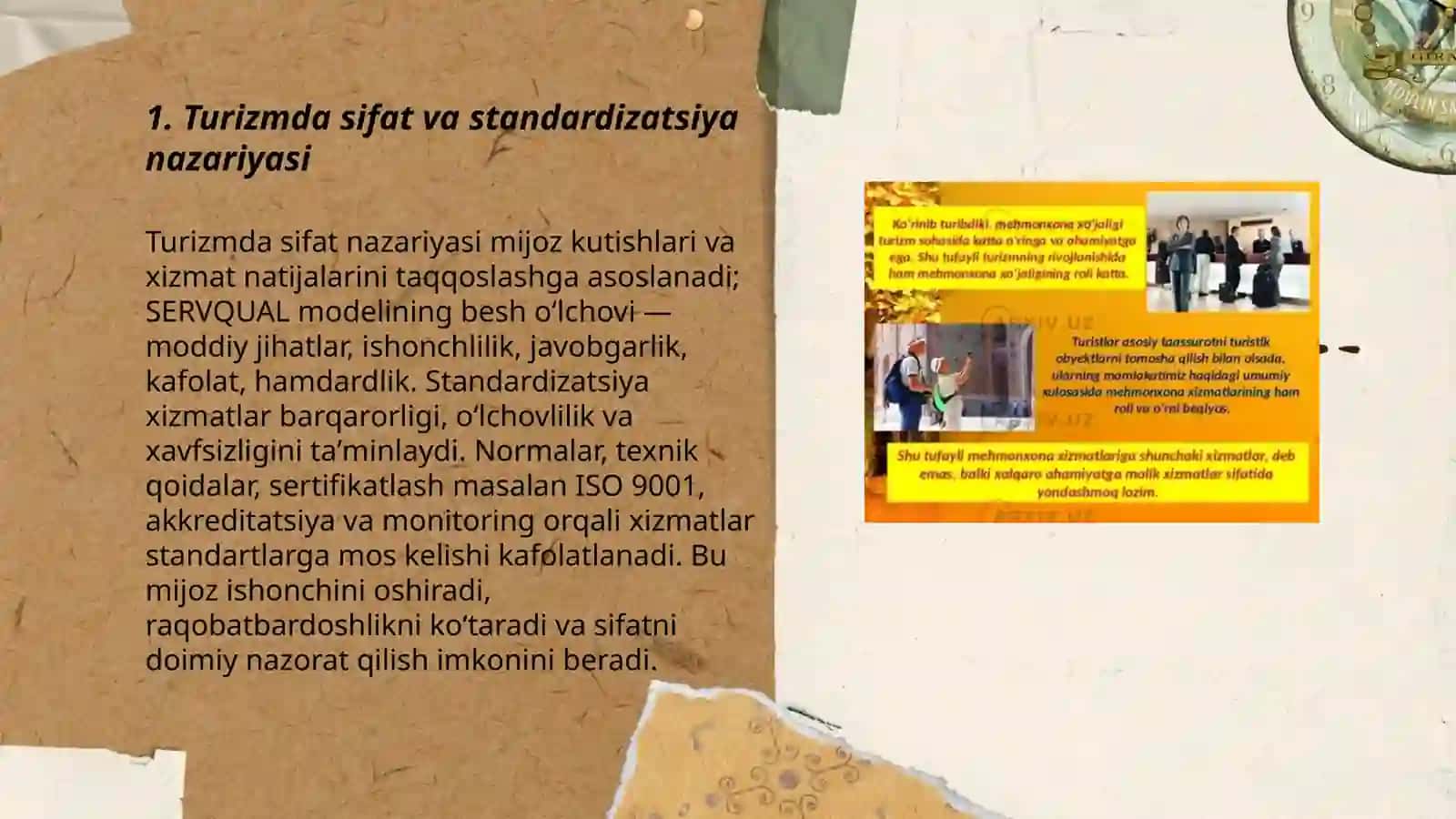 Turizm xizmatlarida sifat va standardizatsiya nazariyasi 3