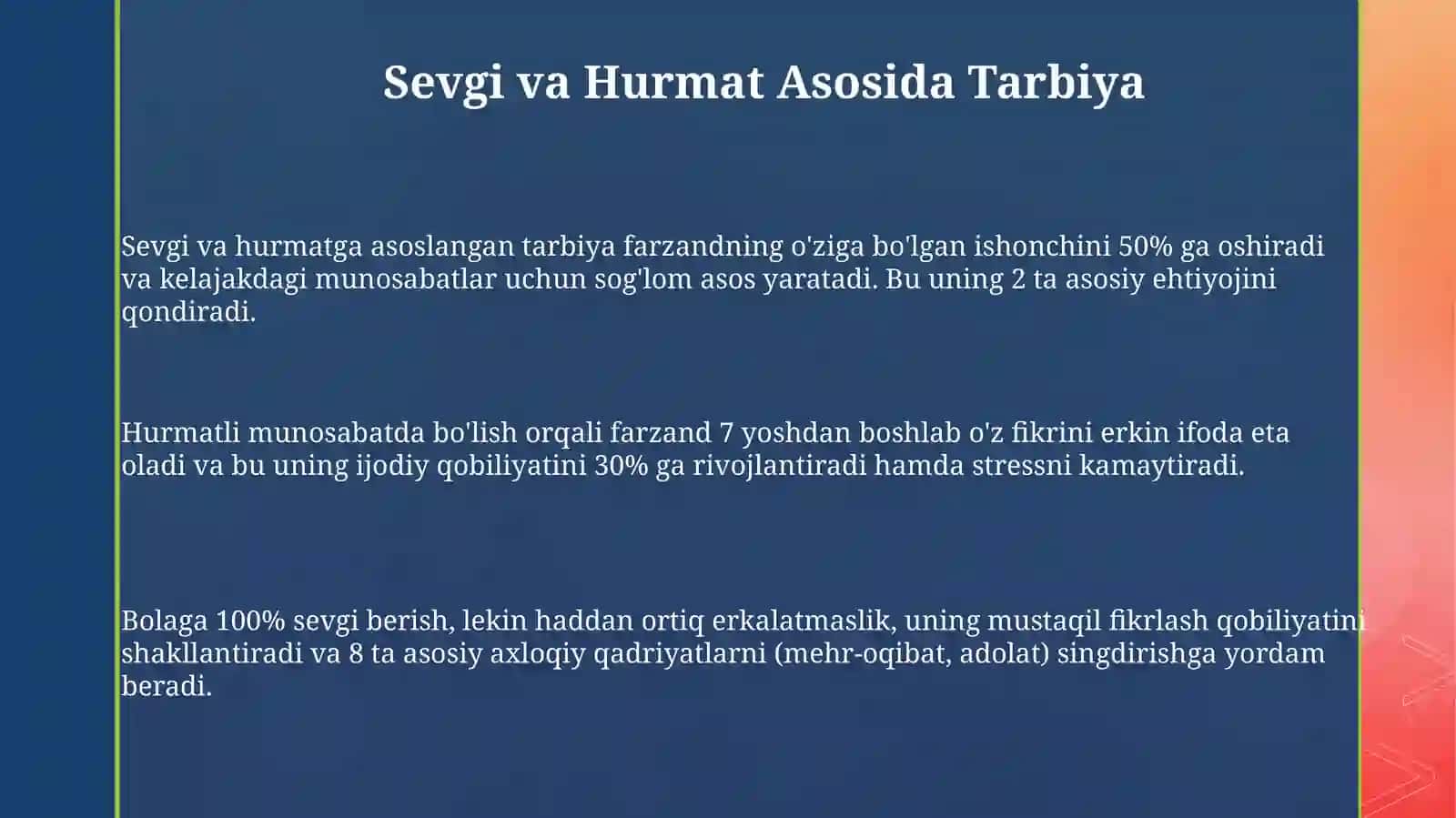 Go'zal tarbiya tamoyillari 3